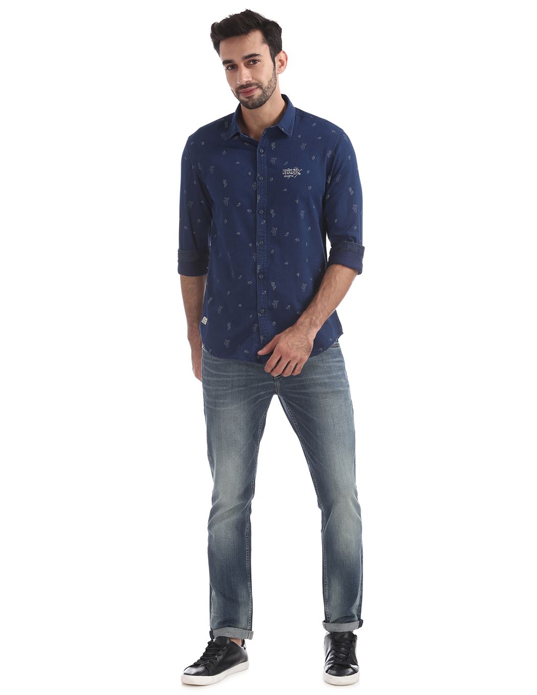 Ed Hardy Men Casual Wear Printed Shirt